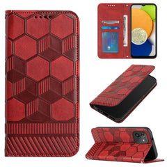 Football Texture Magnetic Leather Flip Phone Case, For Samsung Galaxy A03 164mm, For Samsung Galaxy A03s 164mm India, For Samsung Galaxy A03s 165.8mm US Version, For Samsung Galaxy A03s 166.5mm EU Version