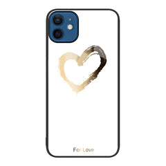 Colorful Painted Glass Phone Case, For iPhone 12 / 12 Pro