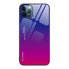 Gradient Color Glass Case, For iPhone 12 Pro Max, For iPhone 12, For iPhone 13 Pro Max
