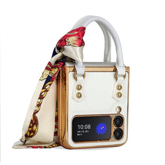 GKK Handbag Design Leather + PC Phone Case, For Samsung Galaxy Z Flip3 5G