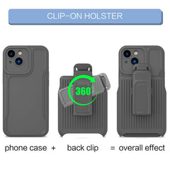 Explorer Series Back Clip Holder PC Phone Case, For iPhone 14 Pro Max