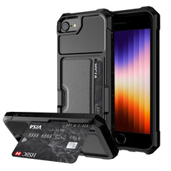 ZM02 Card Slot Holder Phone Case, For iPhone SE 2022 / SE 2020 / 8 / 7, For iPhone 8 Plus / 7 Plus, For iPhone XS / X, For iPhone XR, For iPhone XS Max, For iPhone 11, For iPhone 11 Pro, For iPhone 11 Pro Max