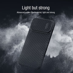NILLKIN Synthetic Fiber Camshield Phone Case, For iPhone 14 Plus, For iPhone 14 Pro