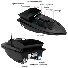 Multi-function Intelligent Remote Control Nest Ship Fishing Bait Boat, Without Decoupler, D12, D12F