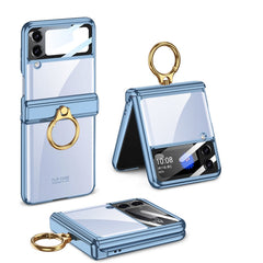 GKK Magnetic Folding Phantom Rotary Phone Case with Ring Holder, For Samsung Galaxy Z Flip4
