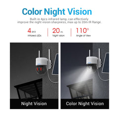 ESCAM QF170 2MP WiFi Full Color Night Vision Two-way Audio Solar Camera, QF170