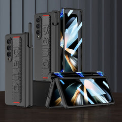 GKK Magnetic Fold Hinge Shockproof Phone Case with Wrist Strap, For Samsung Galaxy Z Fold4