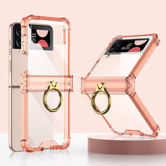GKK Airbag Hinge Shockproof Phone Case with Ring Holder, For Samsung Galaxy Z Flip4