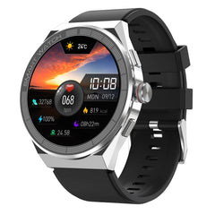 BM01 1.45 inch Silicone Band IP68 Waterproof Smart Watch Support Bluetooth Call / NFC, Silicone Band (Silver), Silicone Band (Black)