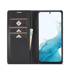 LC.IMEEKE Carbon Fiber PU + TPU Horizontal Flip Leather Phone Case, For Samsung Galaxy A24 4G