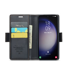 CaseMe 023 Butterfly Buckle Litchi Texture RFID Anti-theft Leather Phone Case, For Samsung Galaxy S24+, For Samsung Galaxy S24, For Samsung Galaxy A05s, For Samsung Galaxy A25 5G