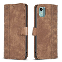 Plaid Embossed Leather Phone Case, For Nokia C12, For Nokia G42/G310, For Nokia C22, For Nokia C32
