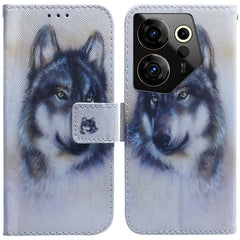 Coloured Drawing Flip Leather Phone Case, For Tecno Camon 20 Premier 5G, For Tecno Camon 20 Pro 5G