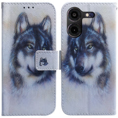Coloured Drawing Flip Leather Phone Case, For Tecno Pova 5 Pro, For Tecno Pova Neo 3