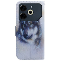 Coloured Drawing Flip Leather Phone Case, For Tecno Pova 6 Neo, For Tecno Pova 6 Pro / Pova 6