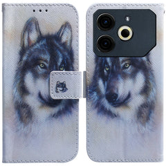 Coloured Drawing Flip Leather Phone Case, For Tecno Pova 6 Neo, For Tecno Pova 6 Pro / Pova 6