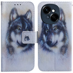 Coloured Drawing Flip Leather Phone Case, For Tecno Spark Go 1 / Pop 9 Pro, For Tecno Camon 30 Premier 5G