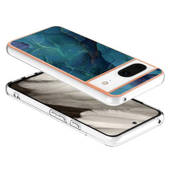 Electroplating Marble Dual-side IMD Phone Case, For Google Pixel 8, For Google Pixel 7a