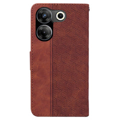 Geometric Embossed Leather Phone Case, For Tecno Camon 20 Pro 5G, For Tecno Pova 5, For Tecno Spark 10 5G, For Tecno Spark 10 Pro