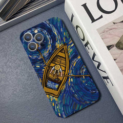 Precise Hole Oil Painting Pattern PC Phone Case, For iPhone 15 Plus, For iPhone 15