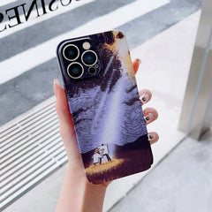 Precise Hole Oil Painting Pattern PC Phone Case, For iPhone 14, For iPhone 14 Plus, For iPhone 14 Pro, For iPhone 14 Pro Max