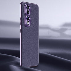 Litchi Texture Genuine Leather Phone Case, For Honor 90 Pro, For Honor 90