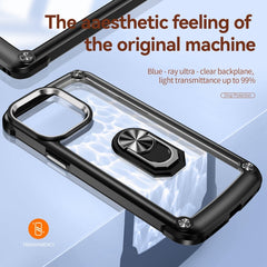 TPU + PC Lens Protection Phone Case with Ring Holder, For iPhone 15 Pro Max, For iPhone 15 Pro, For iPhone 15 Plus, For iPhone 15
