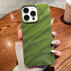 Solid Color Wave Texture TPU Phone Case, For iPhone 16 Pro Max, For iPhone 16 Pro, For iPhone 16 Plus