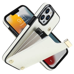Metal Buckle Card Slots Phone Case, For iPhone 14 Pro, For iPhone 14 Pro Max, For iPhone SE 2022 / 2020 / 8 / 7, For iPhone 13 Pro Max