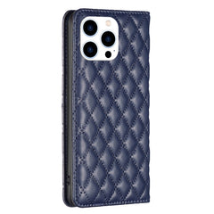 Diamond Lattice Magnetic Leather Flip Phone Case, For iPhone 16 Pro Max, For iPhone 16 Pro, For iPhone 16 Plus, For iPhone 16