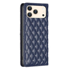 Diamond Lattice Magnetic Leather Flip Phone Case, For iPhone 17 Pro Max, For iPhone 17 Pro, For iPhone 17, For iPhone Air