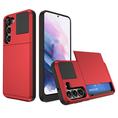 Multifunction Armor Slide Card Slot Phone Case, For Samsung Galaxy S21 5G