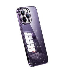 SULADA Electroplated Transparent Glittery TPU Phone Case, For iPhone 12 Pro Max, For iPhone 11