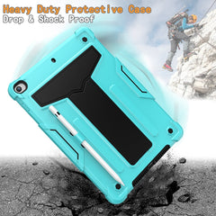 T-shaped Bracket Contrast Color Shockproof PC + Silicone Flat Protective Case, For iPad 10.2 / iPad Pro 10.5, For Samsung Galaxy Tab A8.4 (2020) T307