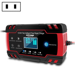 ANHTCzyx 12V 8A / 24V 4A Automobile Battery Charger Motorcycle Battery Repair Type AGM, US Plug (Red), EU Plug (Red), UK Plug (Red), AU Plug (Red)