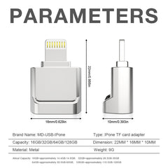 MicroDrive 8pin To TF Card Adapter Mini iPhone & iPad TF Card Reader, Card Reader