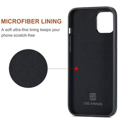 DG.MING M2 Series 3-Fold Card Bag Wallet Leather Phone Case, For iPhone 15