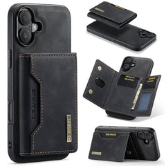 DG.MING M2 Series 3-Fold Card Bag Wallet Leather Phone Case, For iPhone 16, For iPhone 15 Pro Max, For iPhone 15 Pro, For iPhone 15 Plus