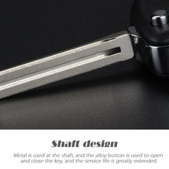 For Hyundai 3-button Folding Car Key Shell with Silver Metal Edge, For Hyundai 3-button