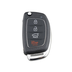 4-button Folding Car Key Shell with Metal Edge Solaris ix35 ix4 Santa For Hyundai Sonata 2014-2017 / Tucson 2016-2019 / Santa Fe 2013-2016, For Hyundai 4-button Solaris ix35 ix4