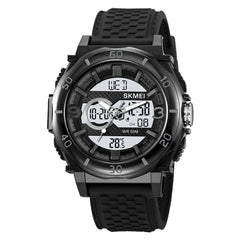 SKMEI 2098 Multifunctional Men 50M Waterproof Thermometer Dual Display Digital Wrist Watch