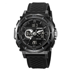 SKMEI 2098 Multifunctional Men 50M Waterproof Thermometer Dual Display Digital Wrist Watch