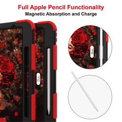 For iPad Pro 12.9 (2018) / (2020) Shockproof Two-Color Silicone Protective Case with Holder, For iPad Pro 12.9 (2018) / (2020)