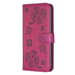 Four-leaf Embossed Leather Phone Case, For iPhone 14 Plus, For iPhone 14, For iPhone 14 Pro, For iPhone 14 Pro Max