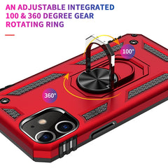 Shockproof TPU + PC Protective Case with 360 Degree Rotating Holder, For iPhone 12 Pro Max, For iPhone 12 / 12 Pro, For iPhone 12 mini, For Xiaomi Redmi 9