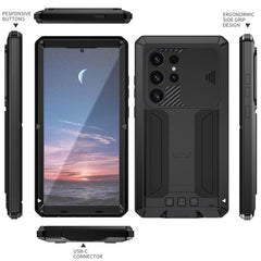 R-JUST Sliding Camera Life Waterproof Holder Phone Case, For Samsung Galaxy S25 Ultra 5G, For Samsung Galaxy S24 Ultra 5G, For Samsung Galaxy S24+ 5G, For Samsung Galaxy S24 5G