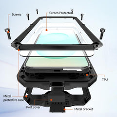 R-JUST Sliding Camera Life Waterproof Holder Phone Case, For Samsung Galaxy S26+ 5G, For Samsung Galaxy S26 Ultra 5G, For Samsung Galaxy S26 5G, For Samsung Galaxy S25 Edge 5G, For Samsung Galaxy S25 5G, For Samsung Galaxy S25+ 5G