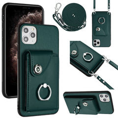 Organ Card Bag Ring Holder Phone Case with Long Lanyard, For iPhone 11 Pro, For iPhone X / XS, For iPhone XR, For iPhone XS Max