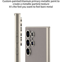 GKK Metal Paint Skin Feel Leather Full Coverage Phone Case, For Samsung Galaxy S24 Ultra 5G