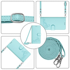 Cat Rat Embossed Pattern RFID Leather Phone Case with Lanyard, For iPhone XR, For iPhone XS Max, For iPhone 8 Plus / 7 Plus